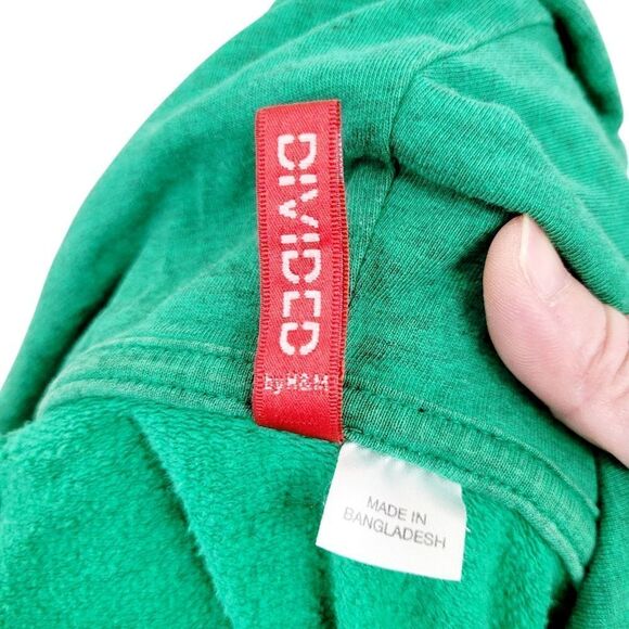 2/$20 H&M Divided Green Zipper Up Hoodie Top Size: 8 - Picture 11 of 13